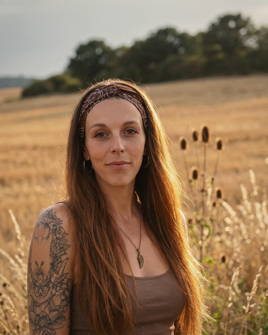 Sophie Christin Braun am Feldrand